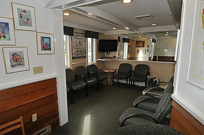 Comfortable patient waiting area