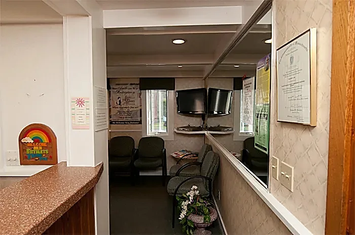 Welcoming waiting room hallway